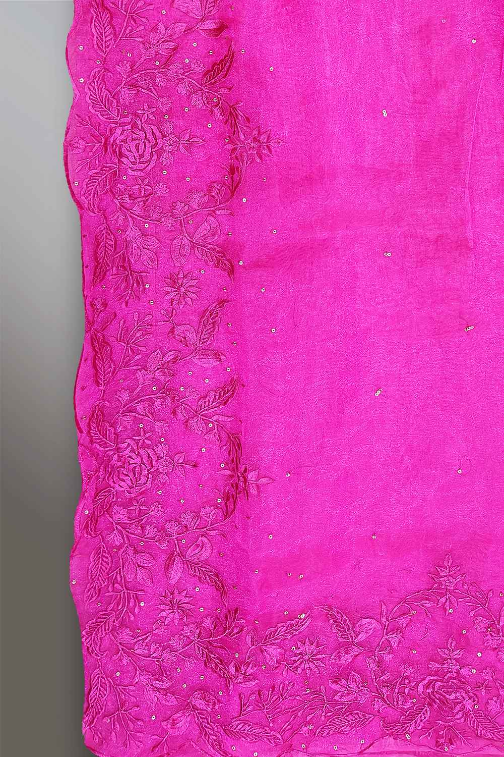 Pink Organza Saree