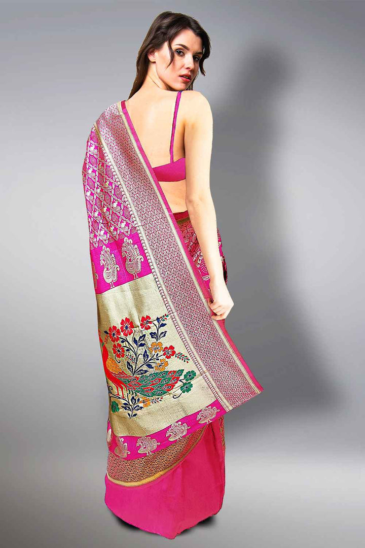 Pink Paithani Saree