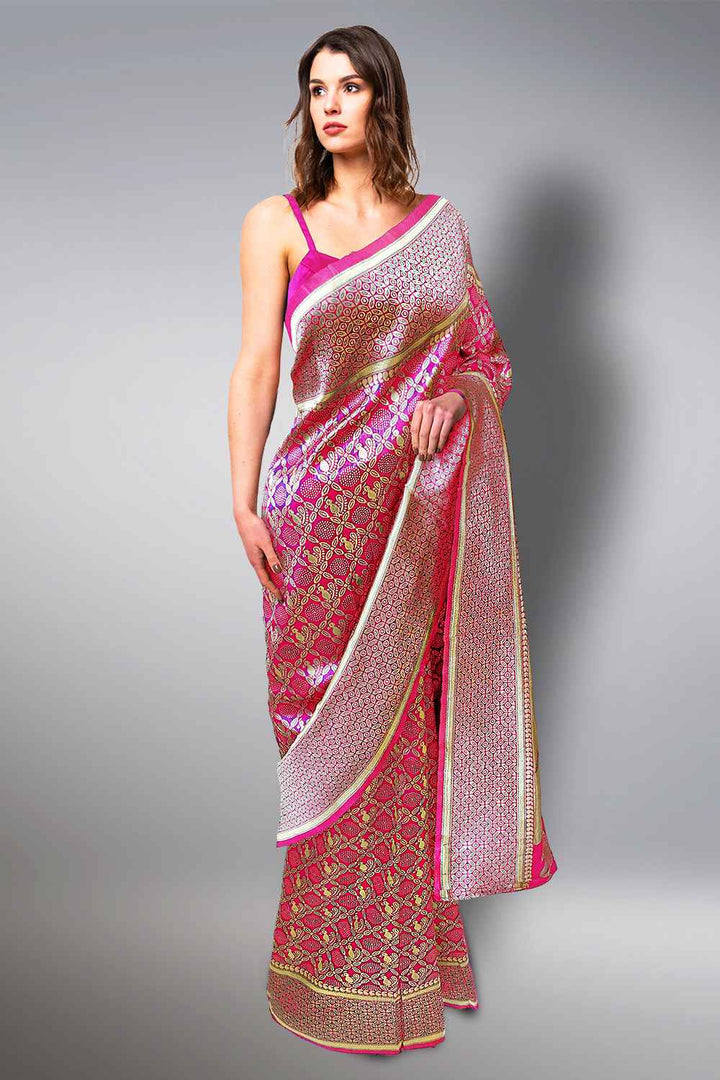 Pink Paithani Saree