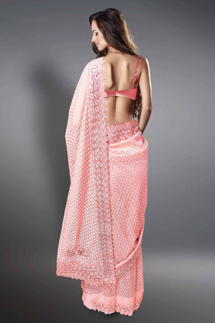 Pink Party Wear Saree