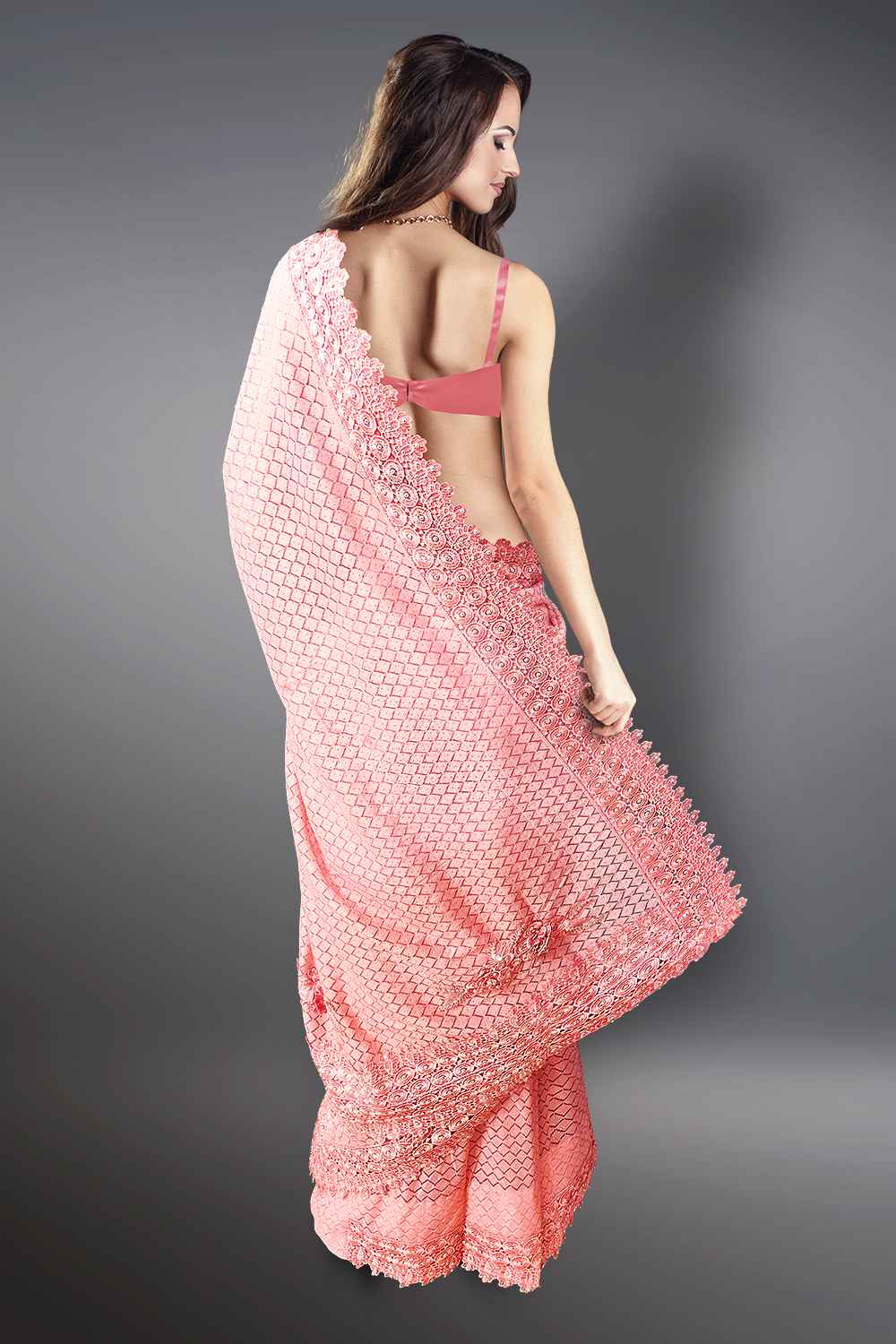 Pink Party Wear Saree