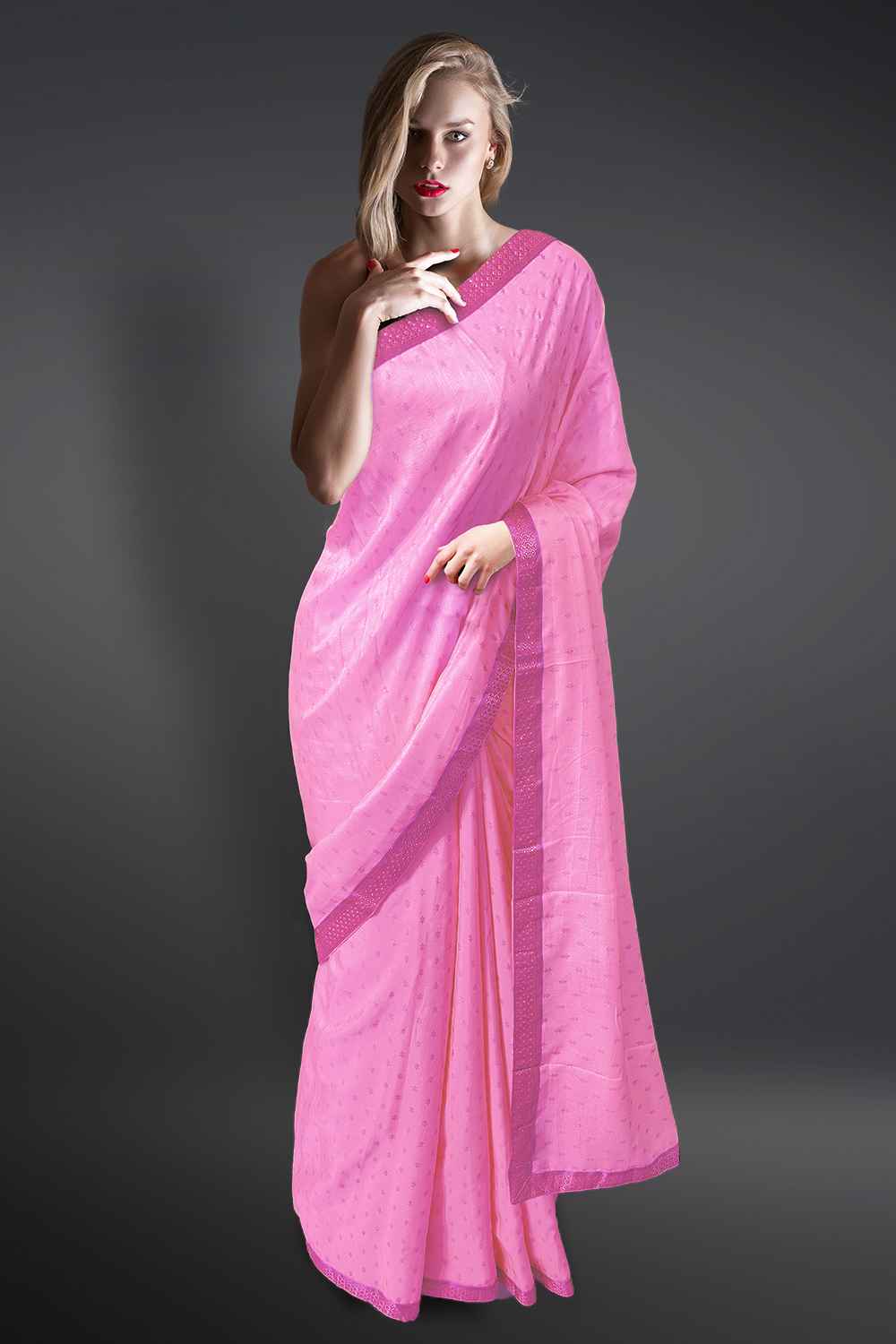 Pink Soft Silk Saree