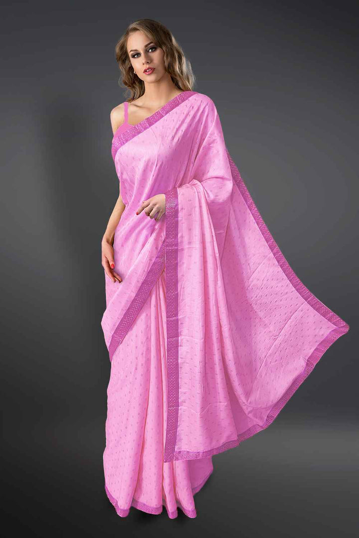 Pink Soft Silk Saree