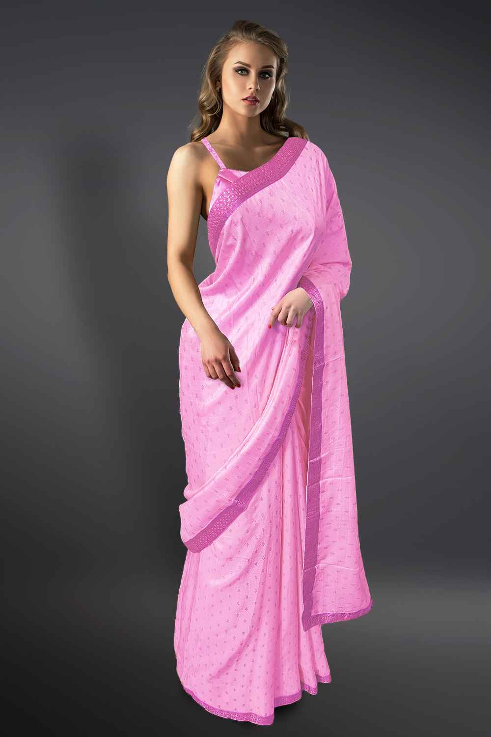 Pink Soft Silk Saree