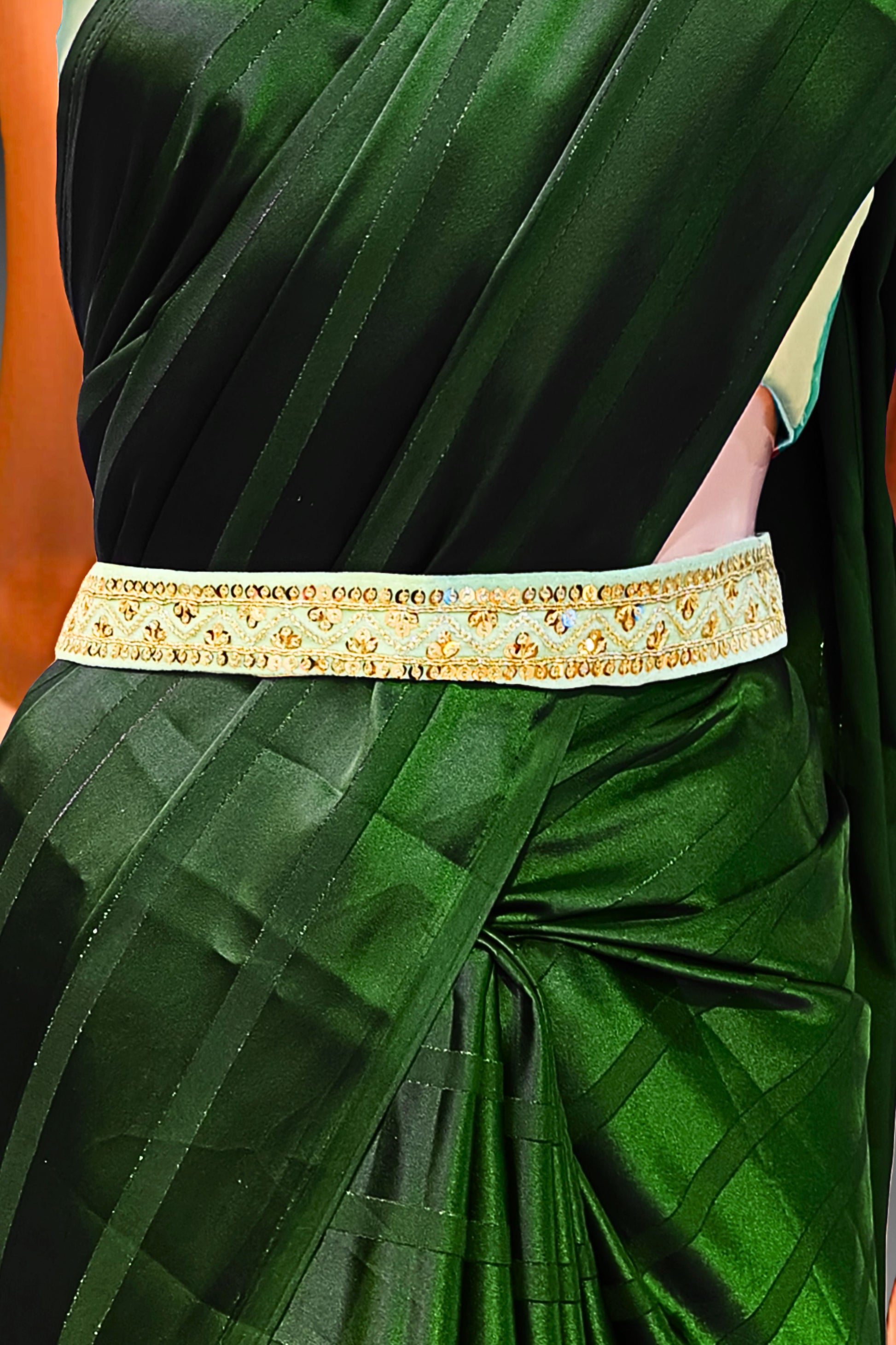 Emerald Green Saree Belt
