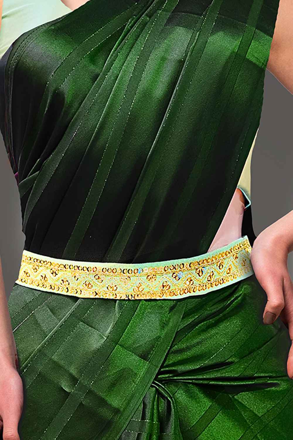 Pista Green Saree Belt