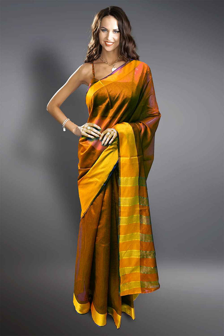 Plain Cotton Silk Saree