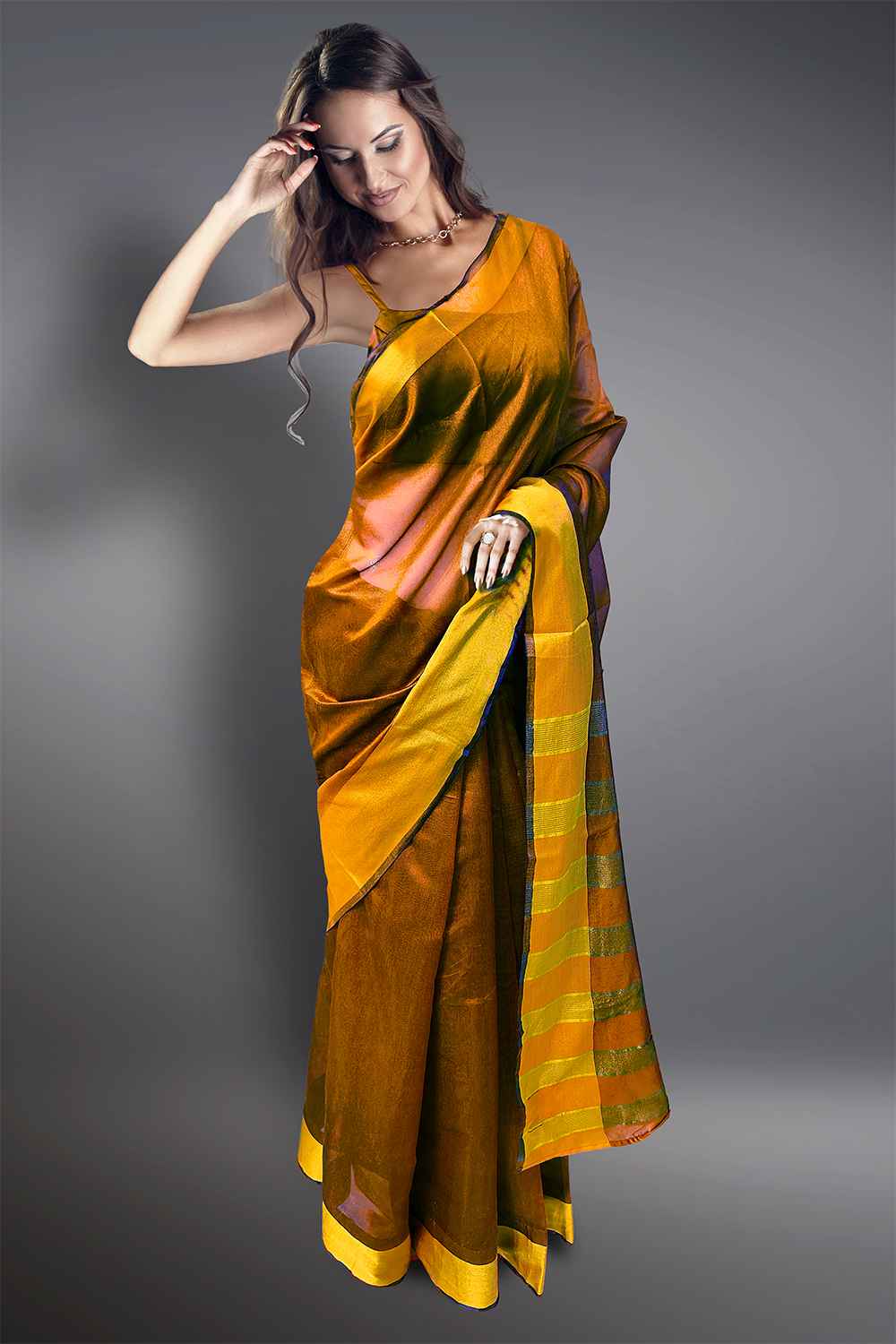 Plain Cotton Silk Saree