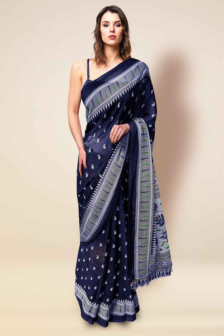 Plain Georgette Saree