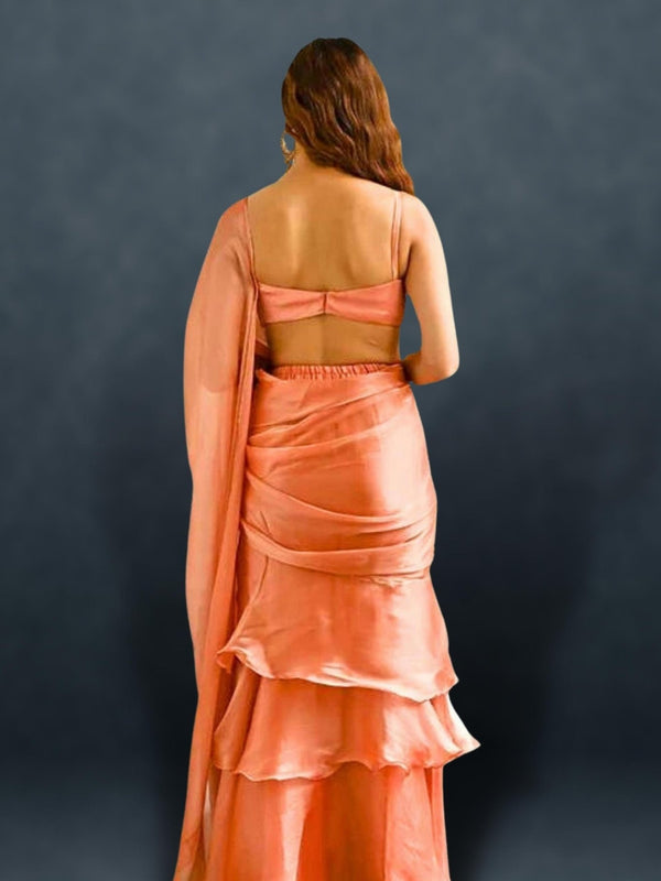 Buy Women's frill ruffle ready to wear saree for wedding mehandi party  diwali haldi reception navratra gift.(HGSVMN6828) at Amazon.in