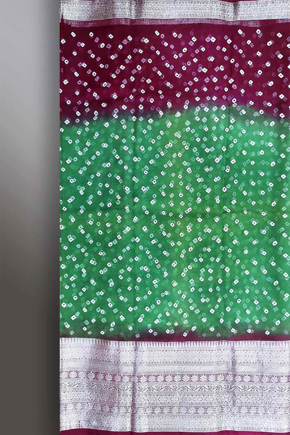 Purple and Green Combination Saree