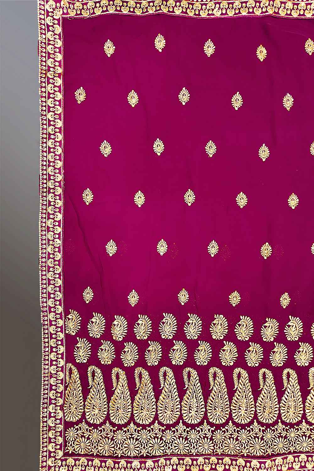 Rani Pink Bridal Saree