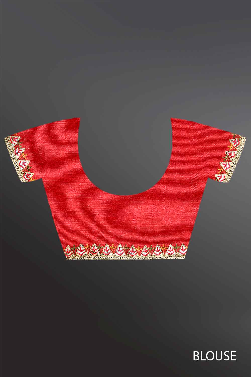 Red Bandhani Saree