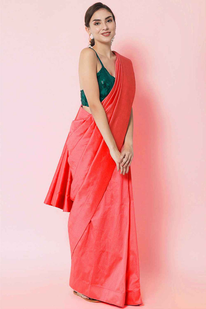 Red Cotton Saree