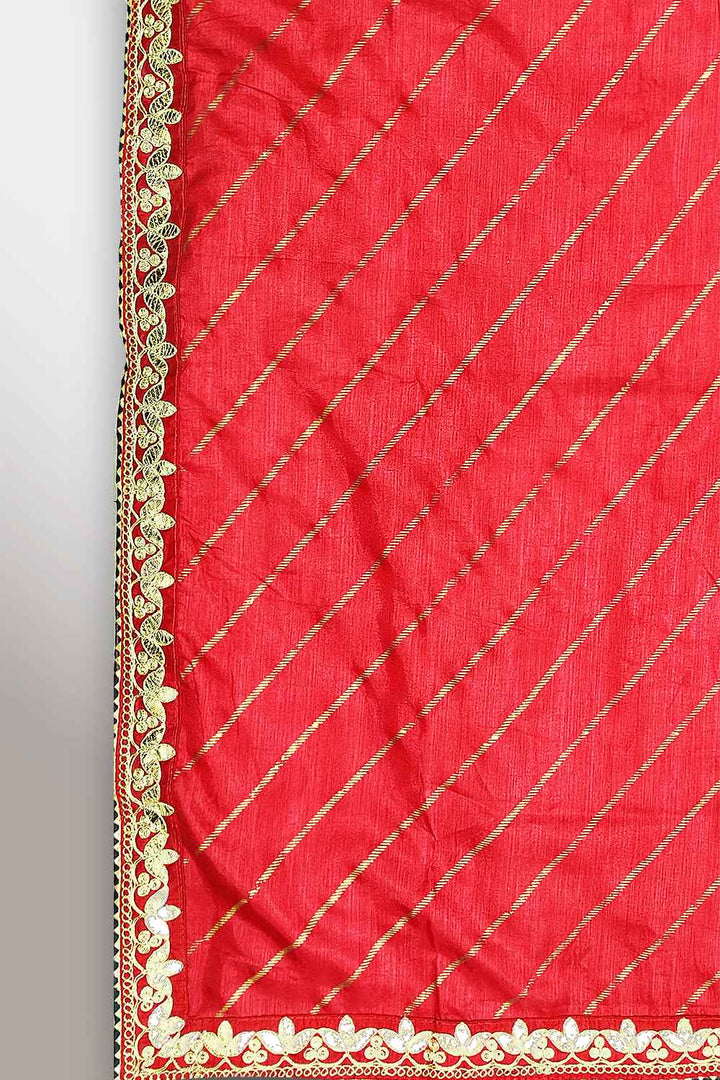 Red Gota Patti Saree