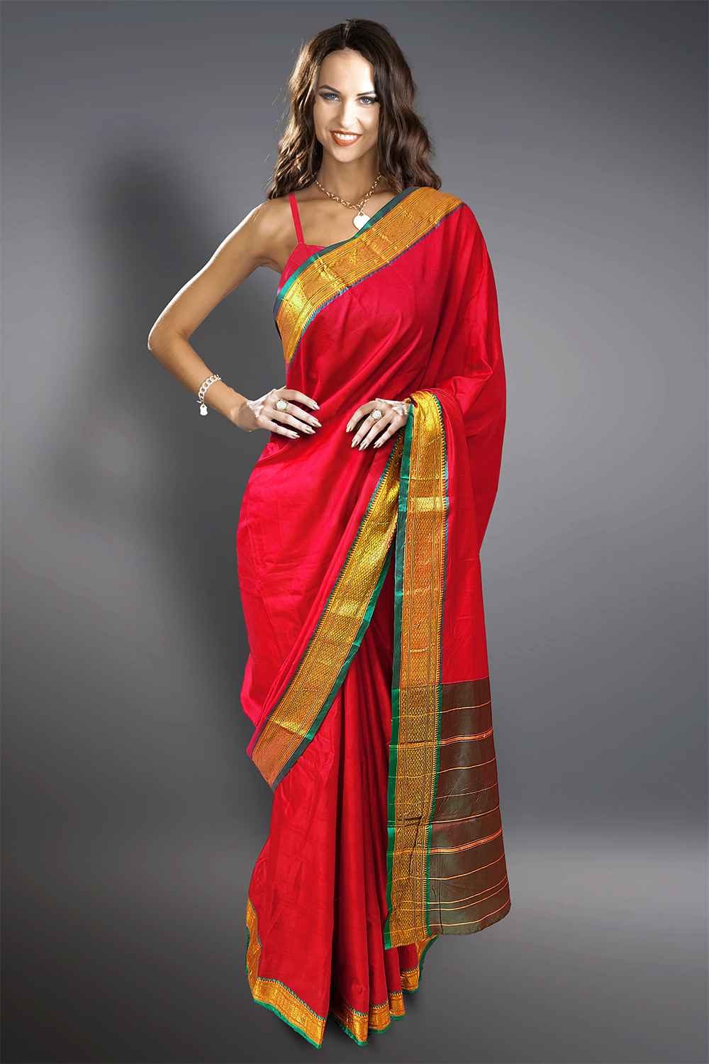 Red Pattu Saree