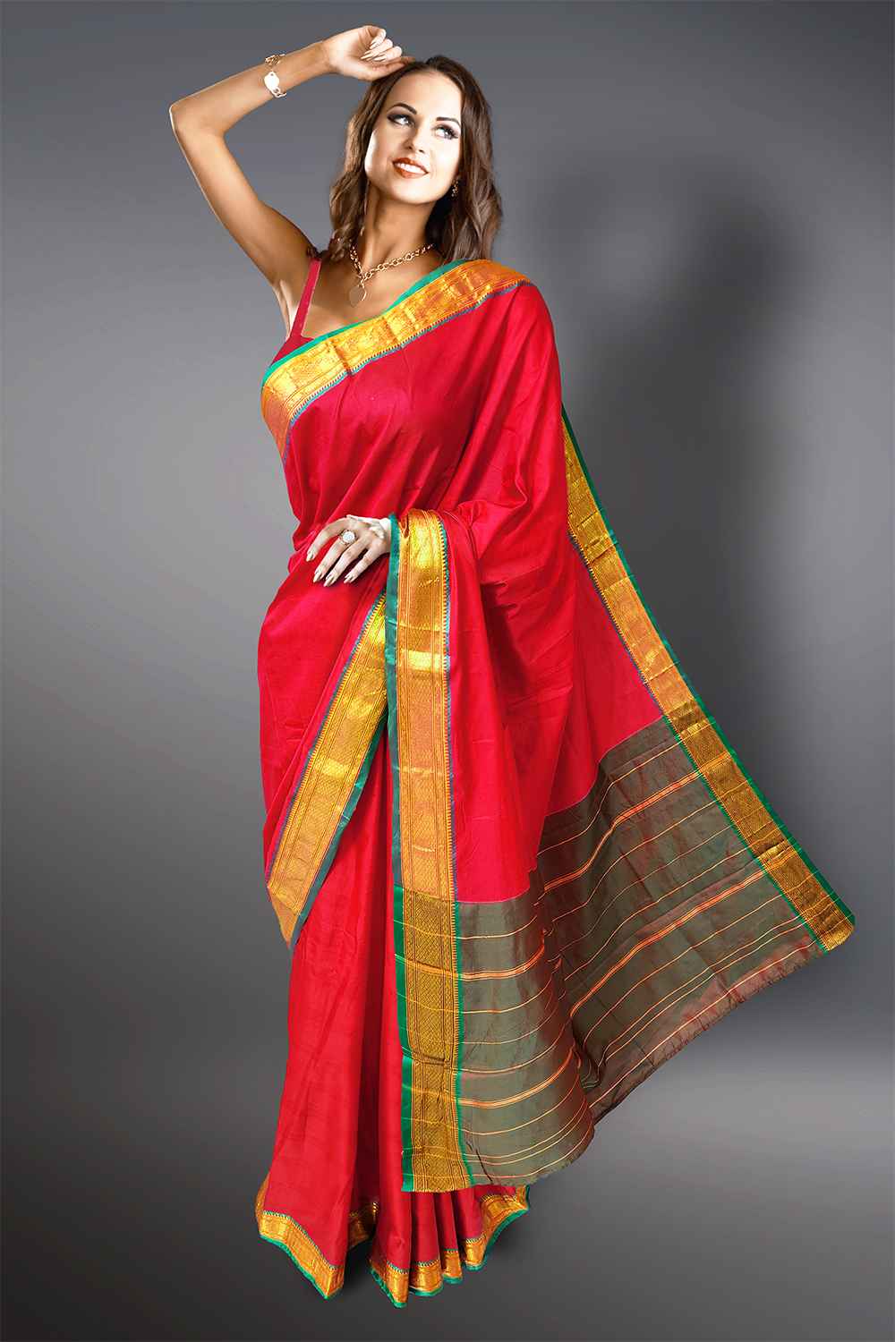 Red Pattu Saree