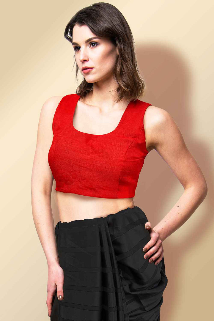 Red Readymade Blouse