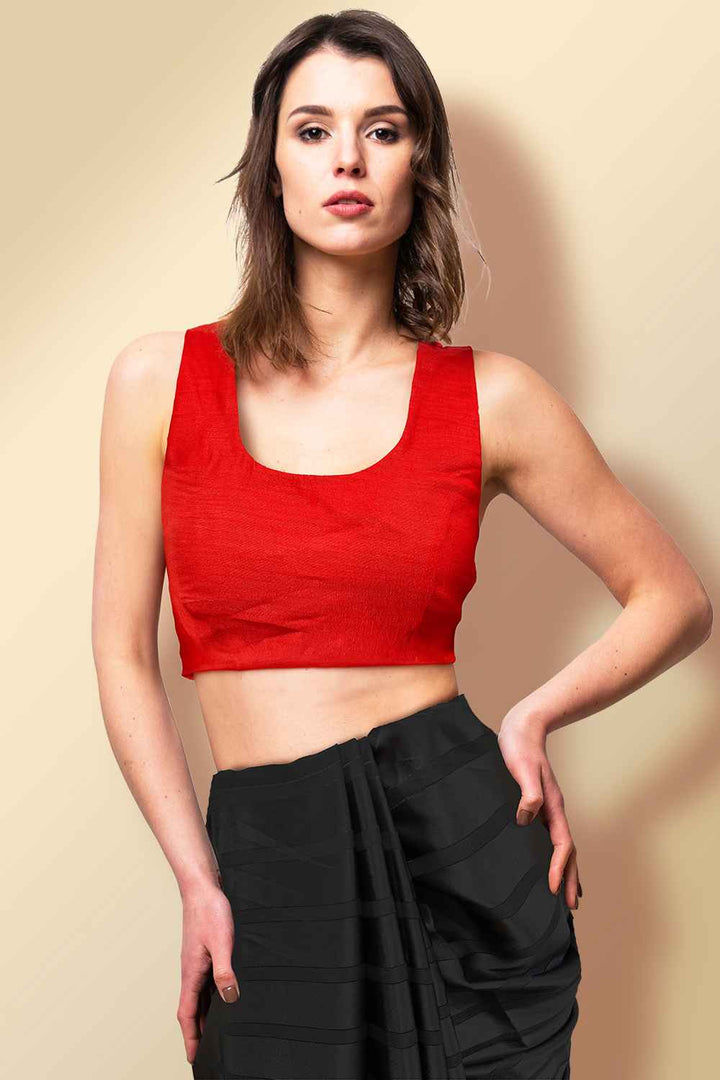 Red Readymade Blouse