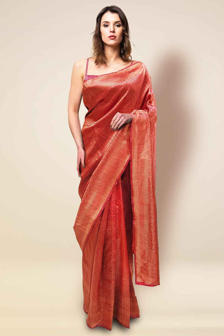 Rust Colour Saree
