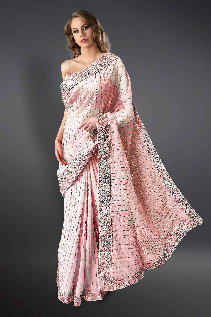 Sequin Georgette Saree