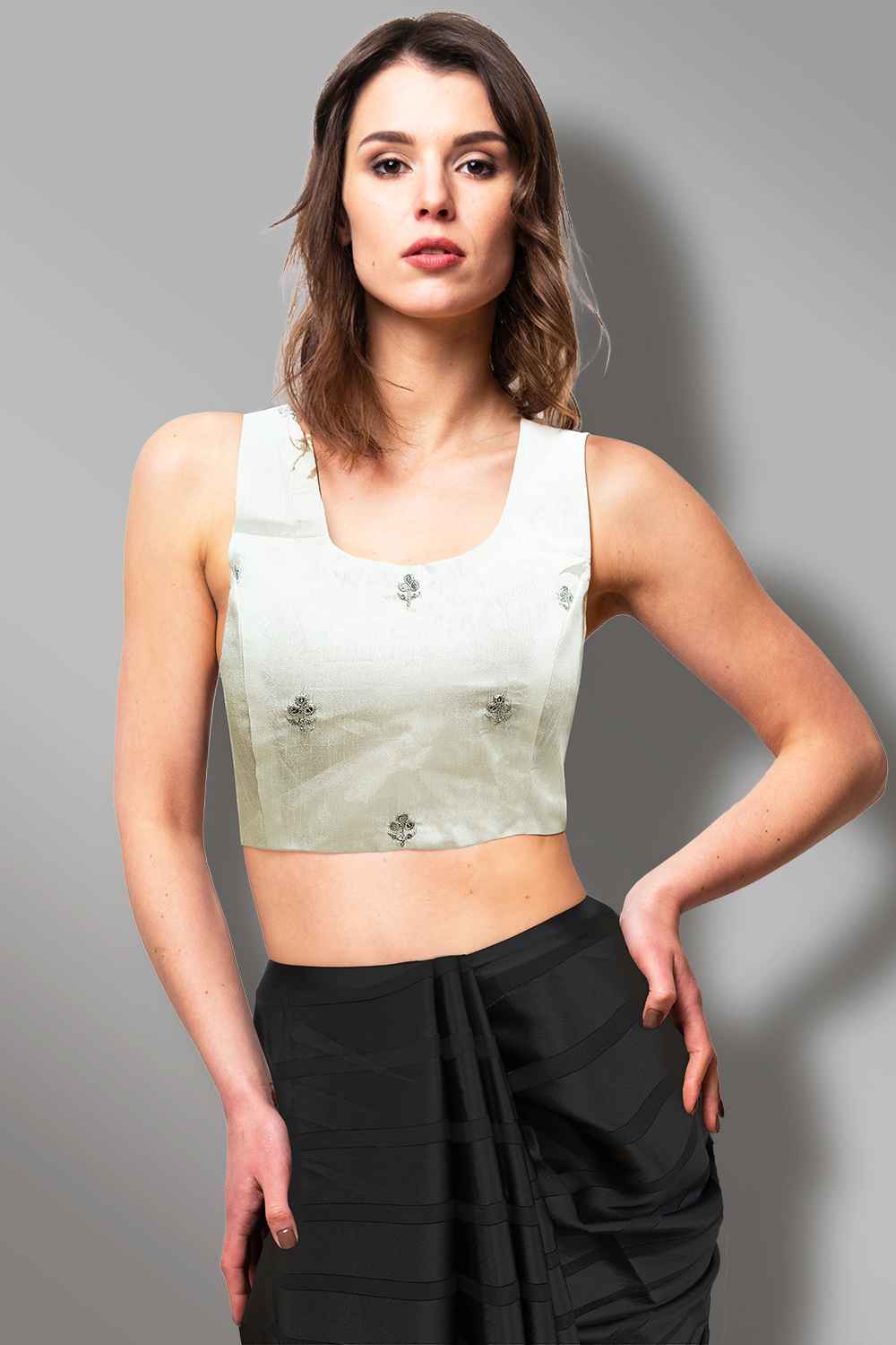 White Embroidered Blouse