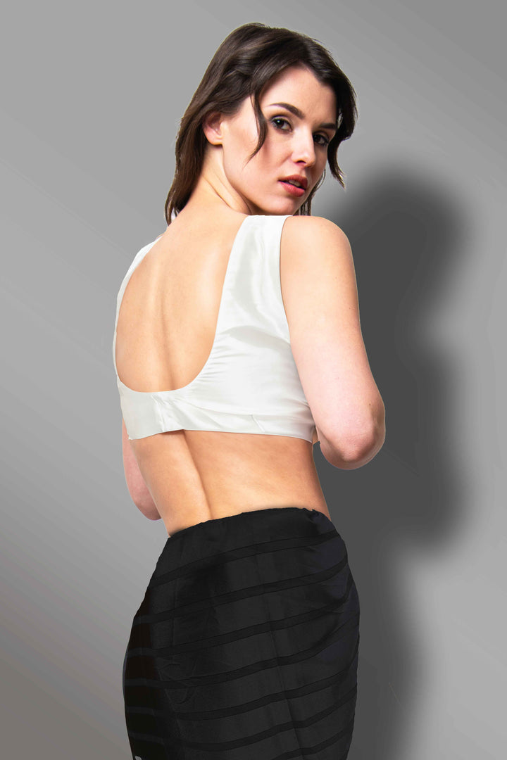 White Sleeveless Blouse