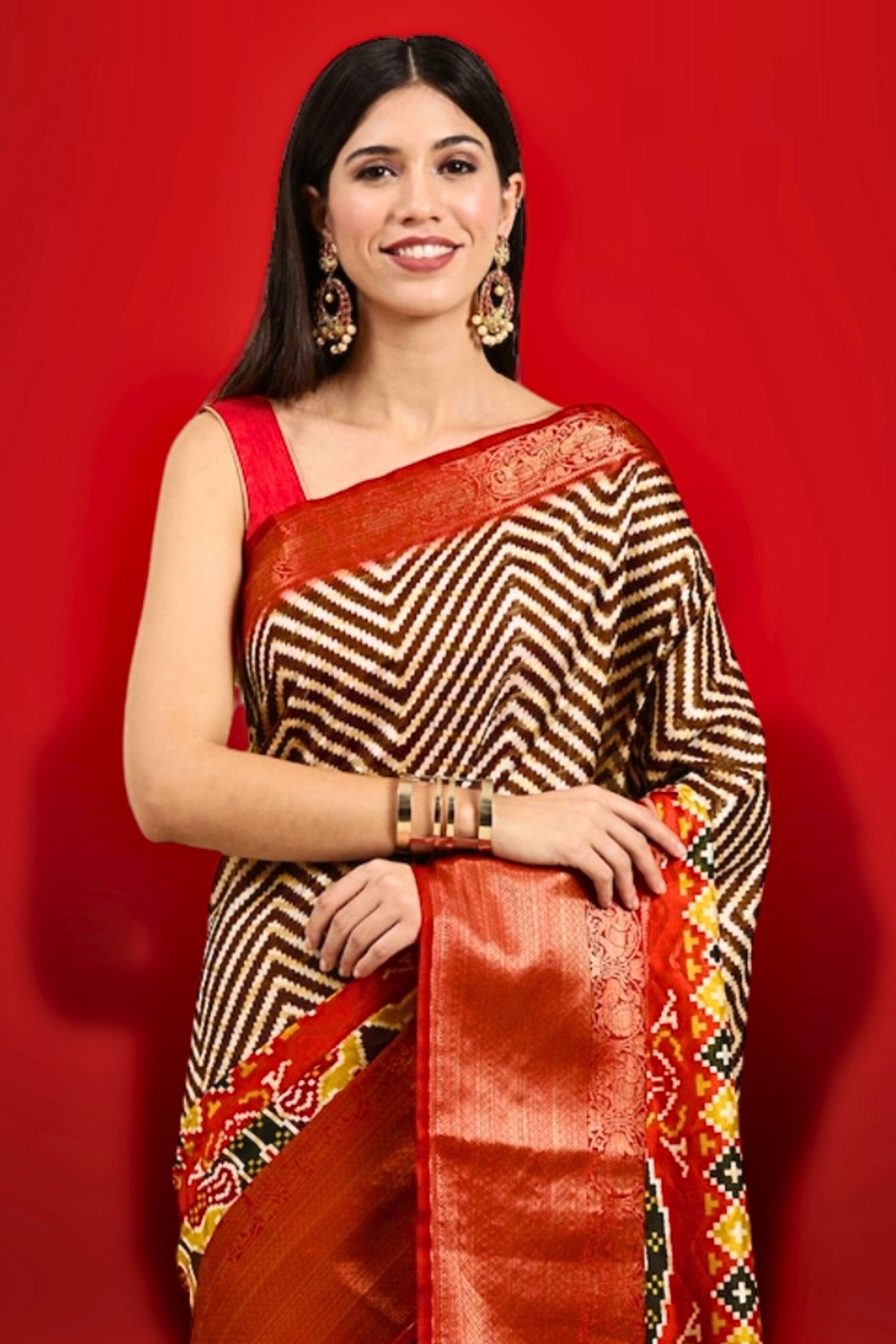 Buy online Women's Banarasi Saree With Blouse from ethnic wear for Women by Banarasi  Patola for ₹1709 at 64% off | 2024 Limeroad.com