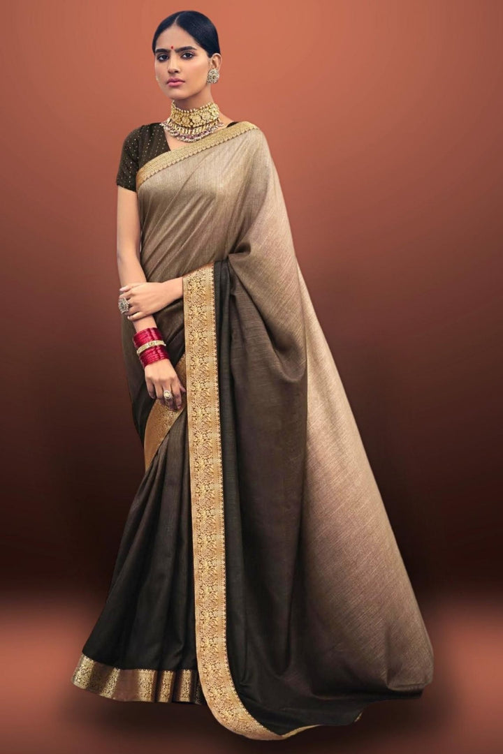 beige silk saree - beige color silk saree