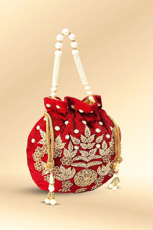 Buy Jaipuri Satin Potli Bag/ Designer Embroidered Potli/ Wedding Bags for  Women/ Embroidered Clutch Purse/ Potli Bag/ Velvet Wedding Favor Bags  Online in India - Etsy