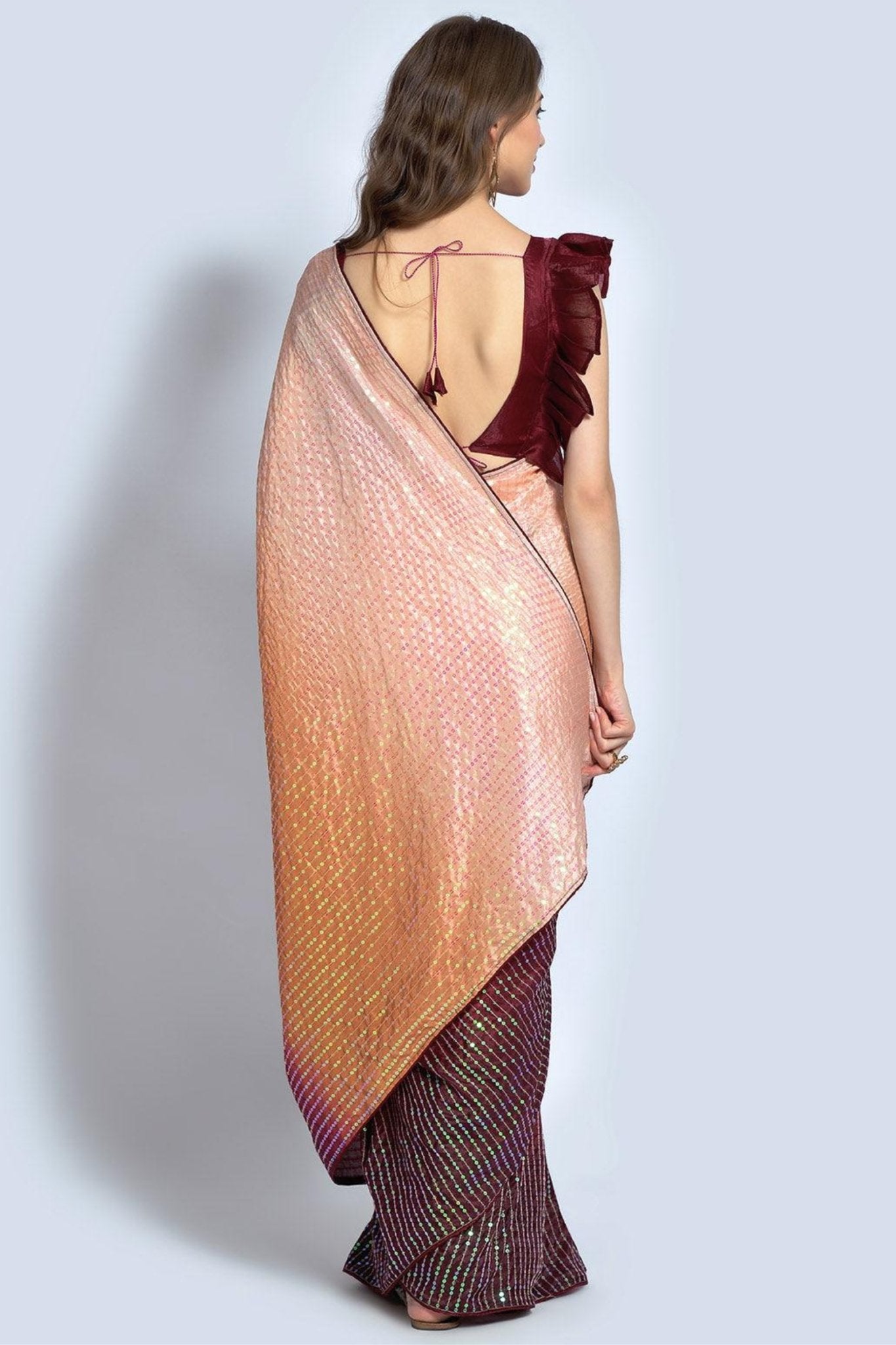 Buy Sequin Saree online at Best Prices dvz0003545 - dvanza