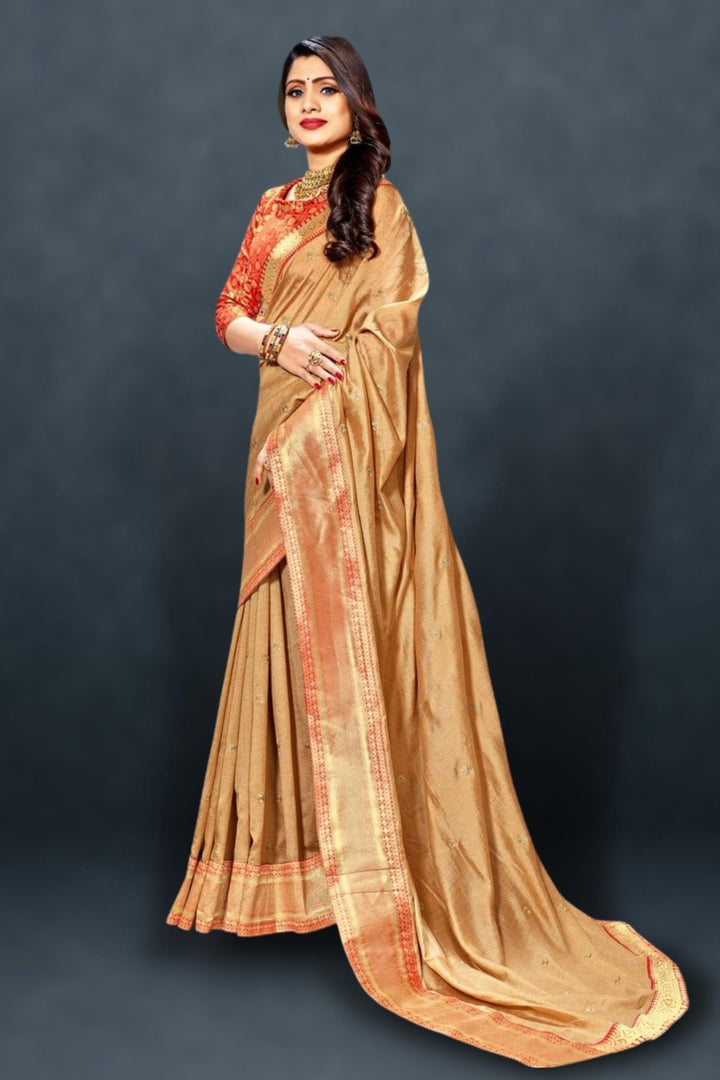 golden banarasi saree - golden banarasi silk saree