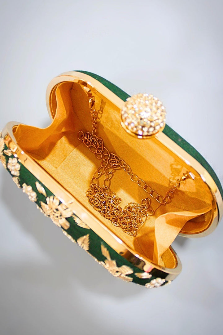 green clutch - green clutch bag - green clutch purse