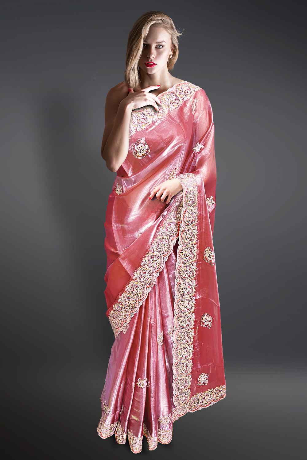 Heavy Stone Work Saree