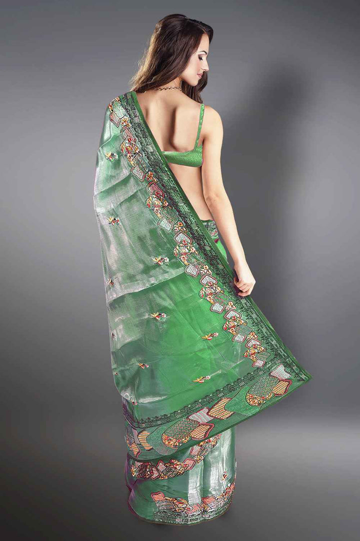 Light Green Organza Saree