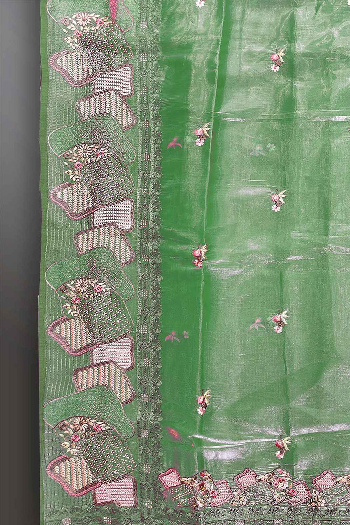 Light Green Organza Saree