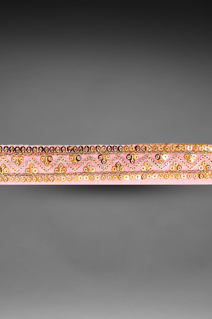 light pink saree belt