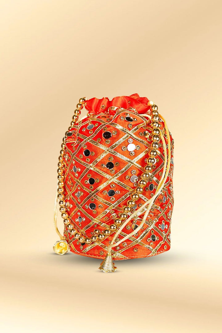 Orange Potli Bag