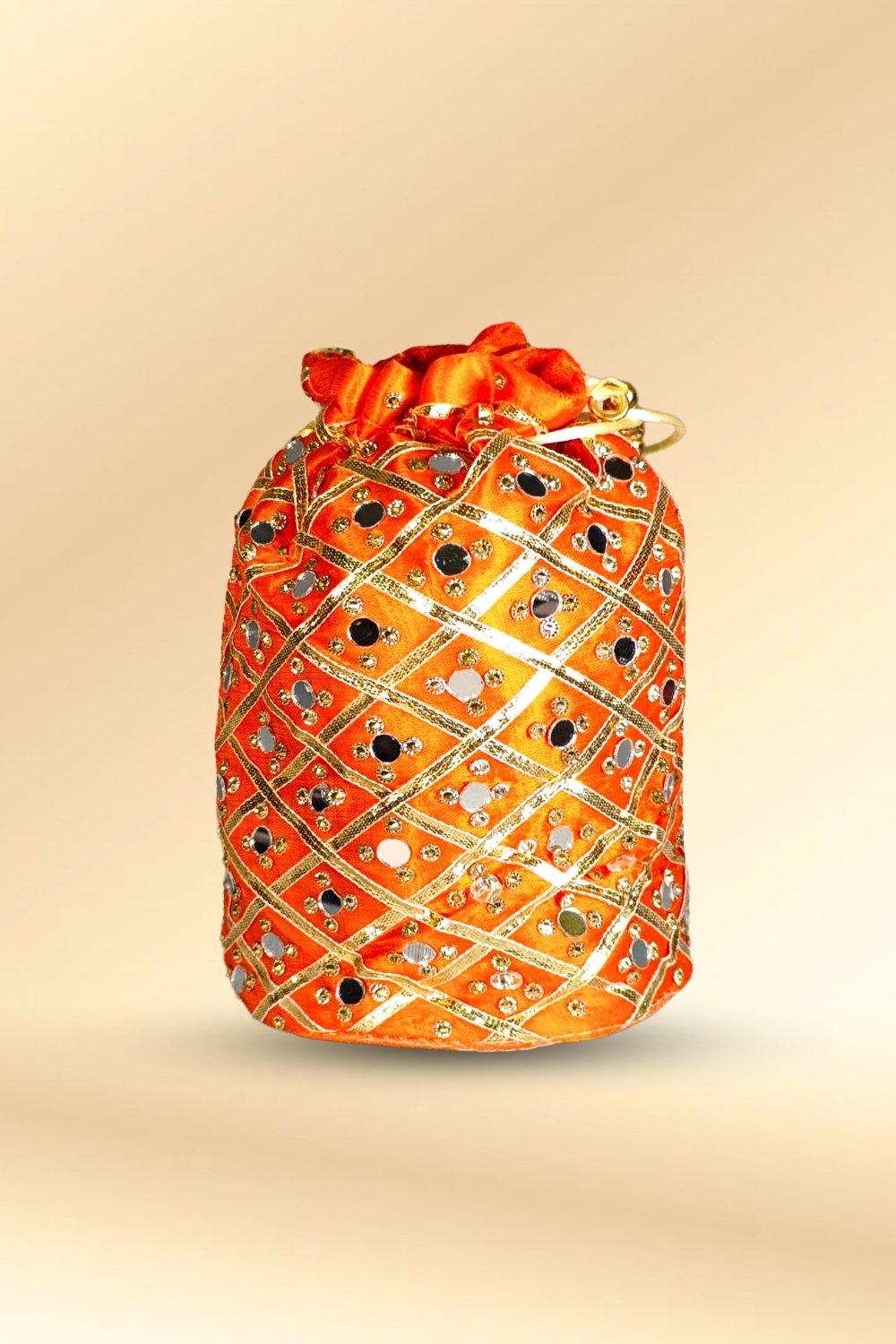 Orange Potli Bag