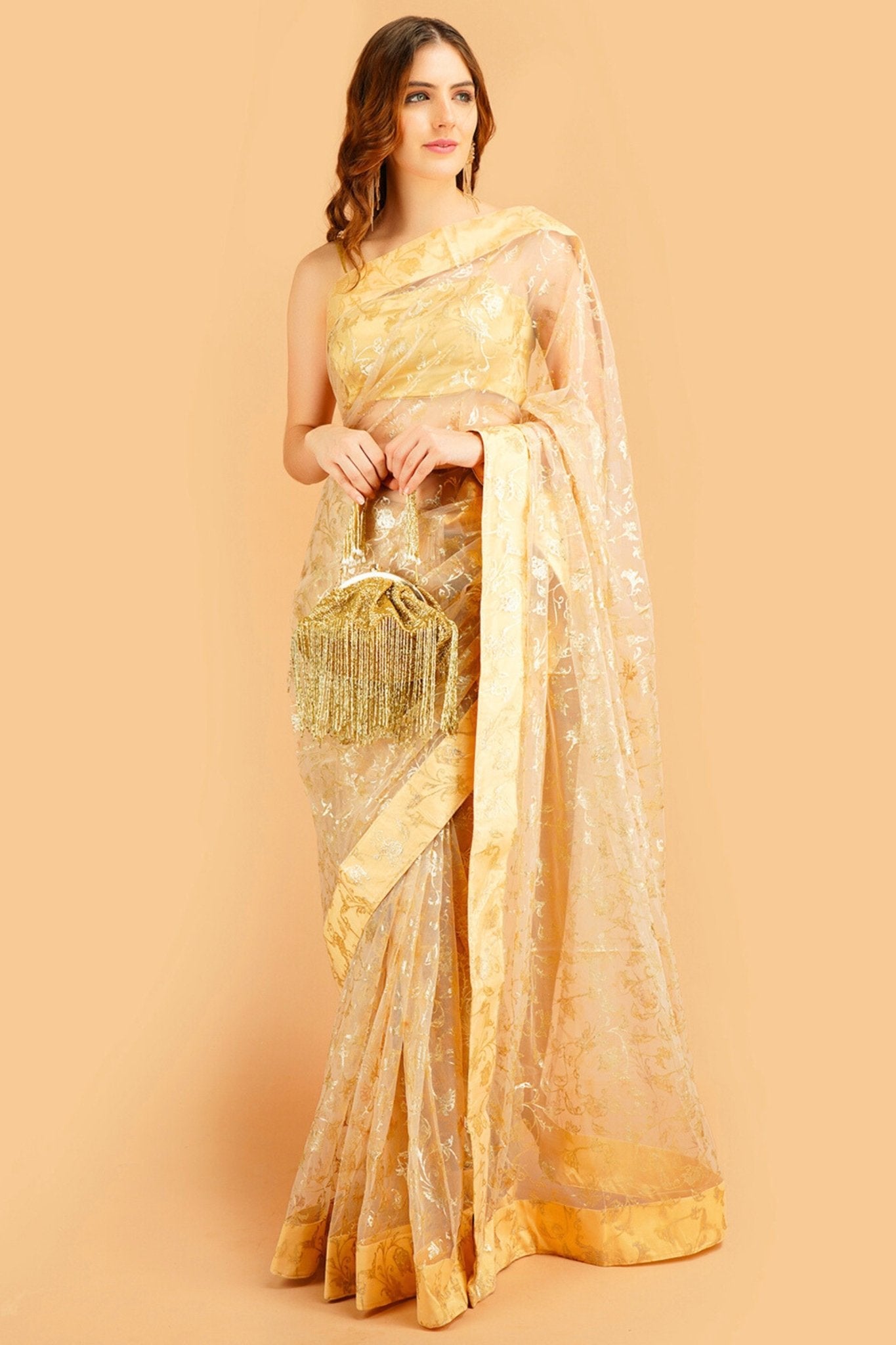 Net ki party wear saree best sale