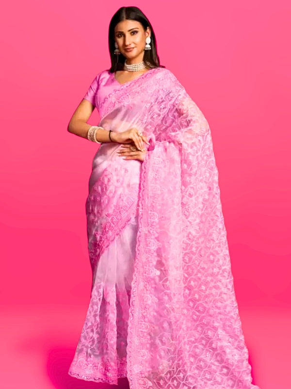 Organza - Party - Sarees Collection with Latest and Trendy Designs at Utsav  Fashions