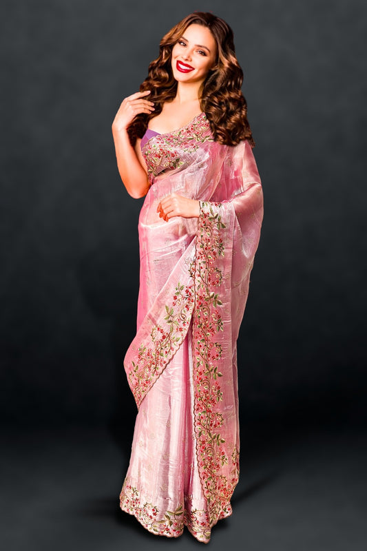 Beautiful Net Saree Beautiful Designer Net Saree Heavy Stone | Etsy | Bead  work, Net saree, Designer sarees collection