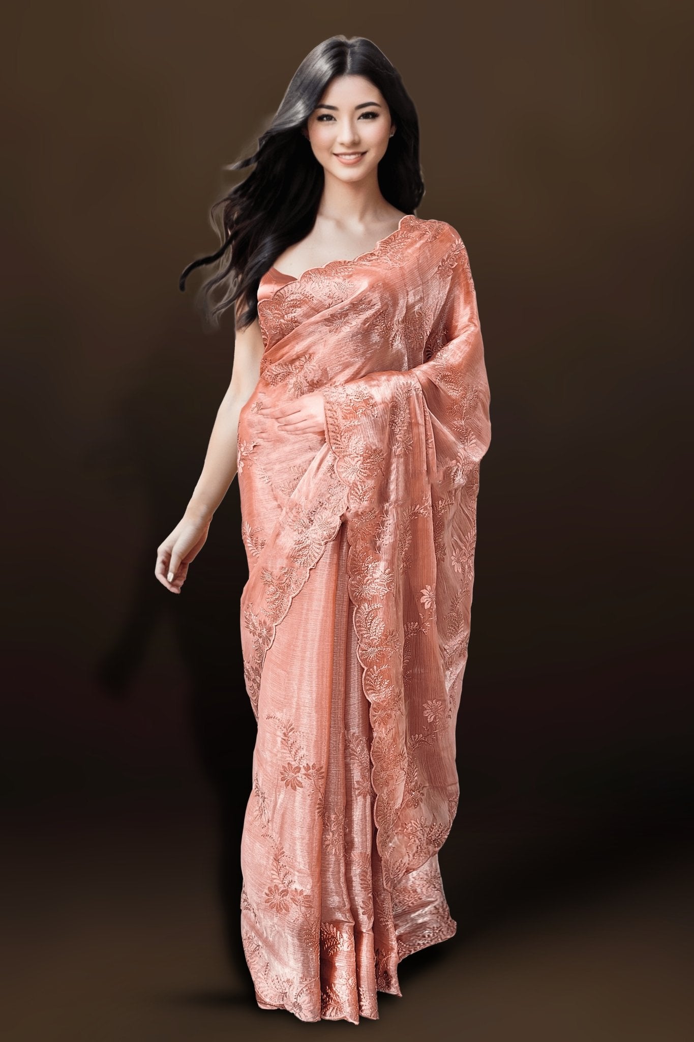 Orgenza || Off White Colour Digital Printed And Handwork Pure Organza Silk  Saree With Blouse – Orgenza Store