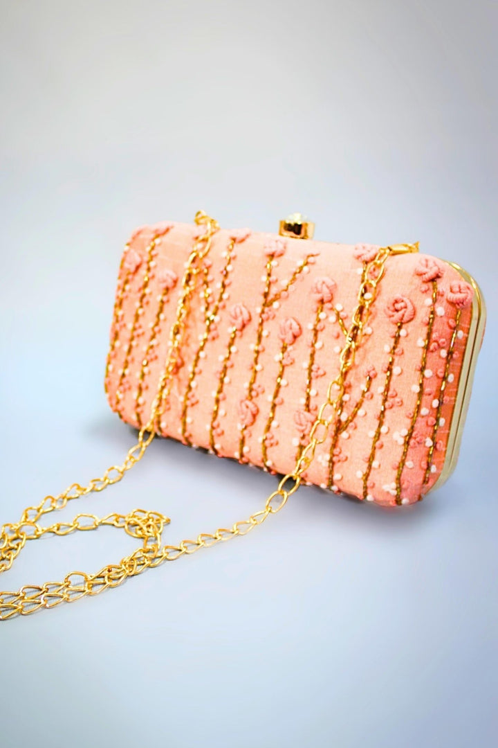 peach purse - peach bag - peach clutch