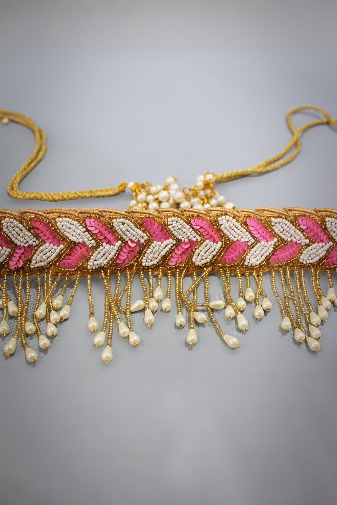 pearl waist belt for saree