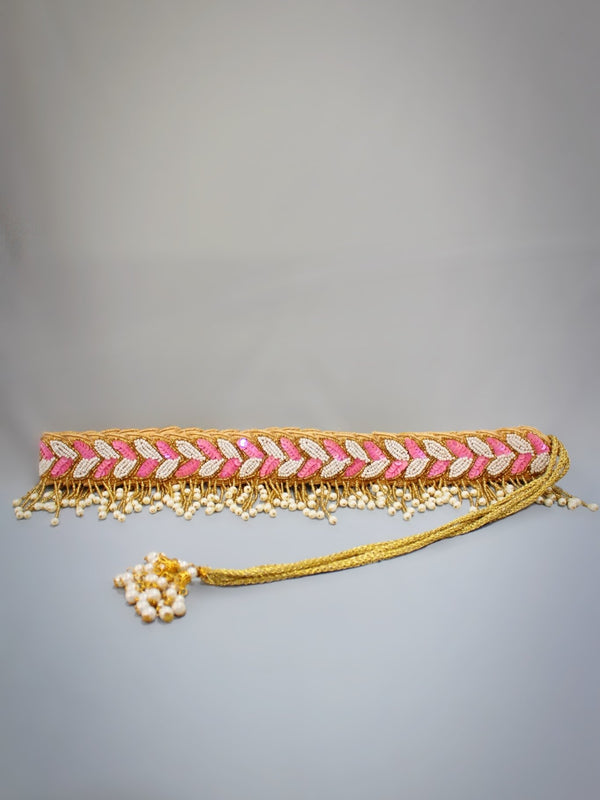 pearl waist belt for saree