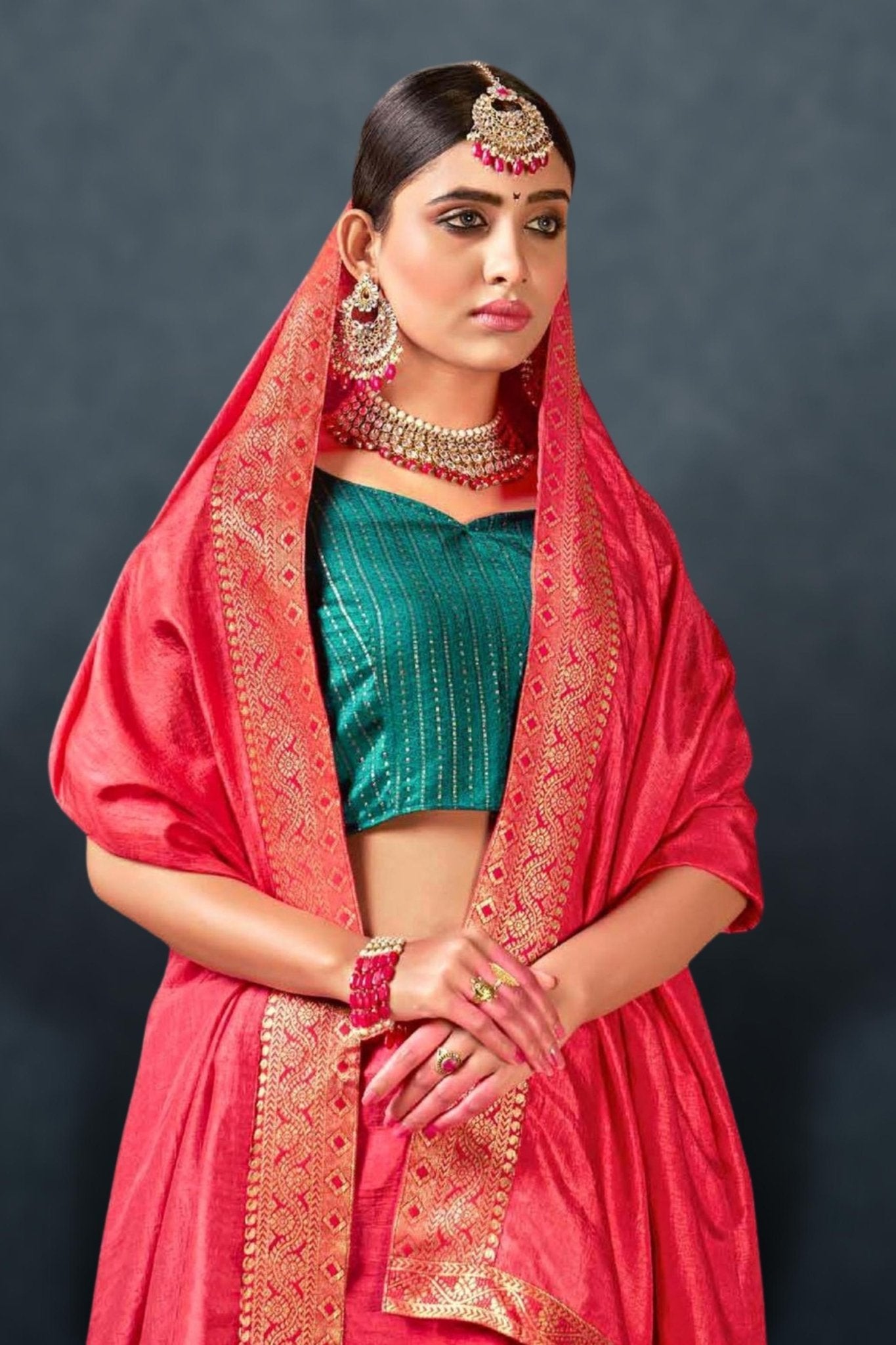 Buy Red Colour Designer Kanjivaram Silk Half Saree Lehenga Pure Zari  Weaving South Indian Wedding Woman Saree Lehenga Party Wear Lehenga Online  in India - Etsy | Half saree lehenga, Half saree,