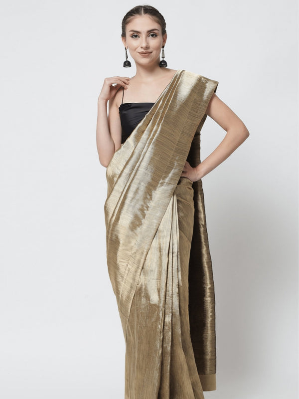 Copper Satin Saree – Shaaradi