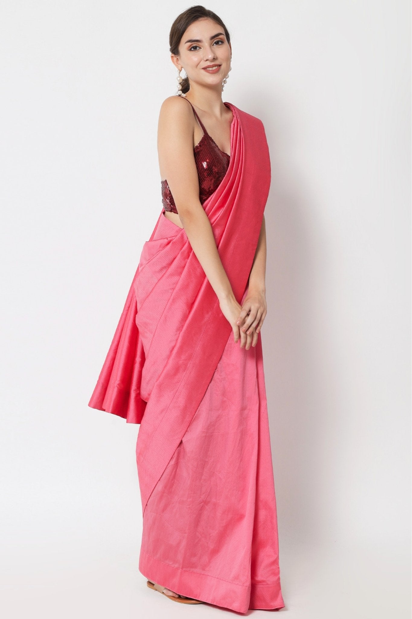 Bucolic Pink Soft Silk Saree With Chatoyant Blouse Piece – LajreeDesigner