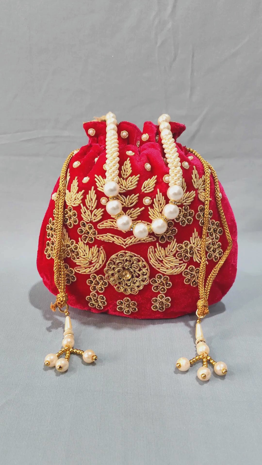 Return Gift-Ring Potli Bag-9x7 with Base | Shaabee Return Gifts